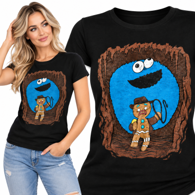 DAMSKA ŚMIESZNA KOSZULKA INDIANA JONES COOKIE